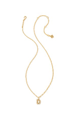 Load image into Gallery viewer, Crystal Letter D Gold Pendant Necklace
