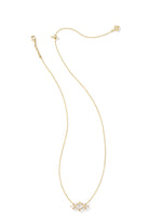 Load image into Gallery viewer, Lindy Rae Elisa White Crystal Gold Pendant Necklace
