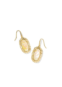 Dani Gold Iridescent Abalone Figaro Earrings