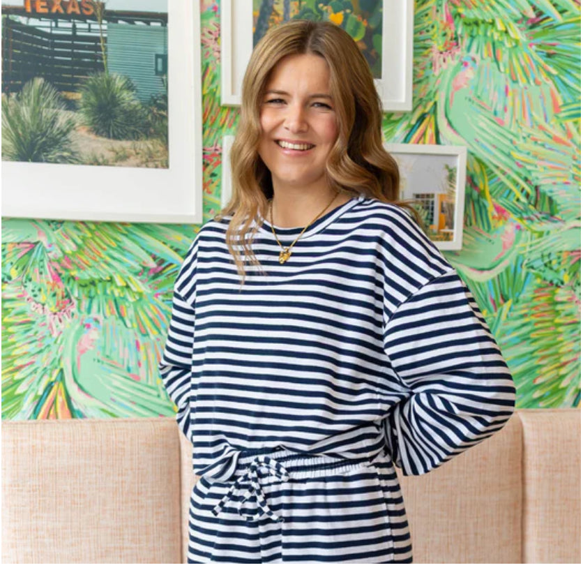 Lulu Mac Stripe Navy Top