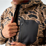 Load image into Gallery viewer, Burlebo Gauge Camo Blaze Tech Quarter Zip
