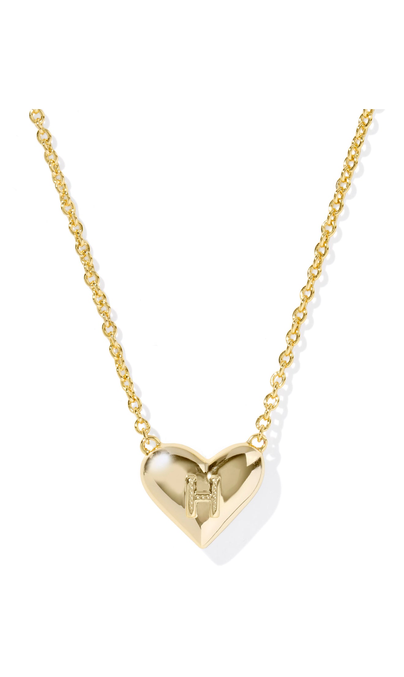 Kendra Scott Heart Letter H Short Pendant Necklace