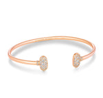 Load image into Gallery viewer, Grayson White Crystal Rose Gold Cuff Bracelet
