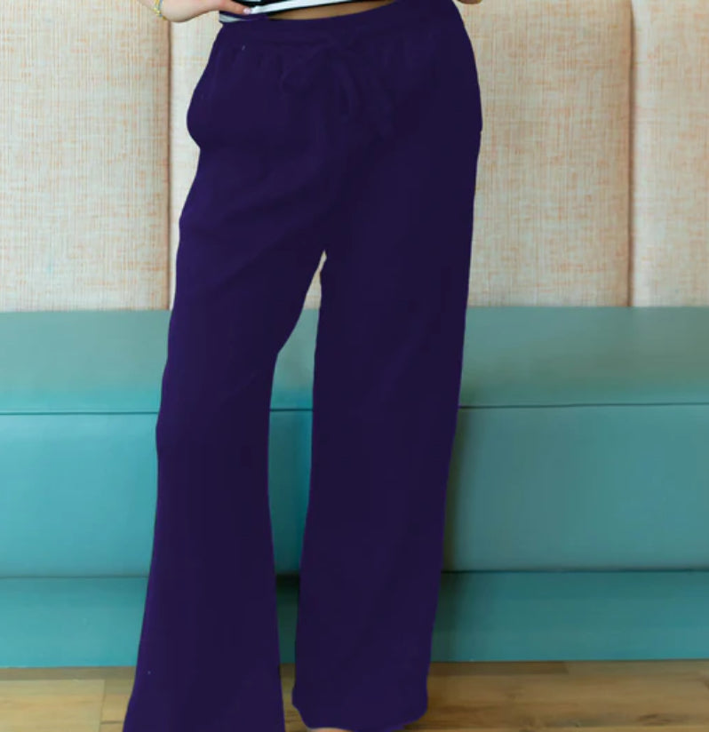 Lulu Mac Navy Waffle Pants