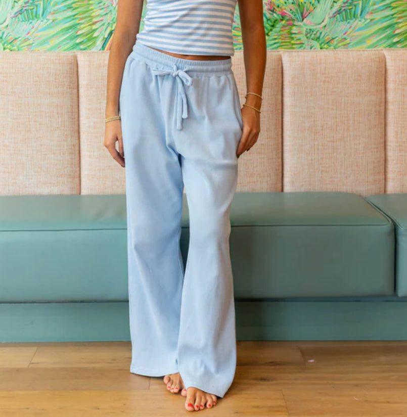 Lulu Mac Light Blue Waffle Pants