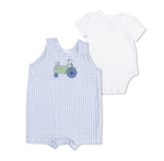 Load image into Gallery viewer, Angel Dear Cute Farm Animals
Applique - Overall Shortie With Short Sleeve Bodysuit
