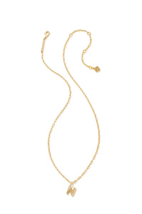Crystal Letter N Pendent Gold Necklace
