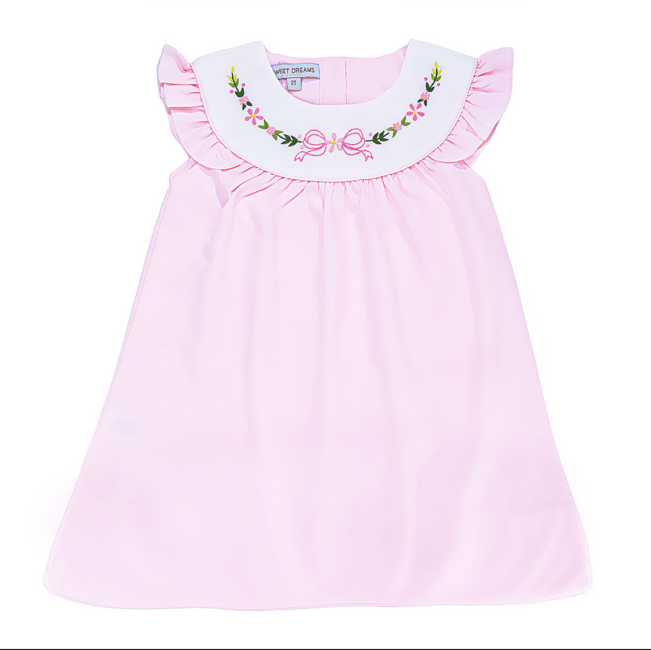 Sweet Dreams Pink Bow and Flowers Dress