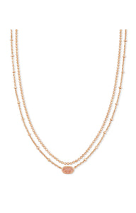 Emilie Sand Drusy Gold Multi Strand Necklace