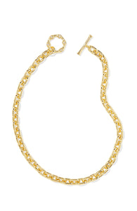 Maura White Crystal Gold Chain Necklace