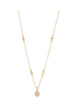 Load image into Gallery viewer, Nola Iridescent Drusy Short Gold Pendant Necklace
