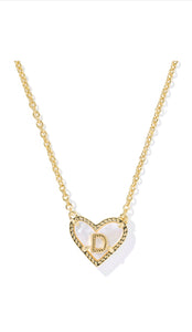 Kendra Scott Heart Letter D Short Pendant Necklace