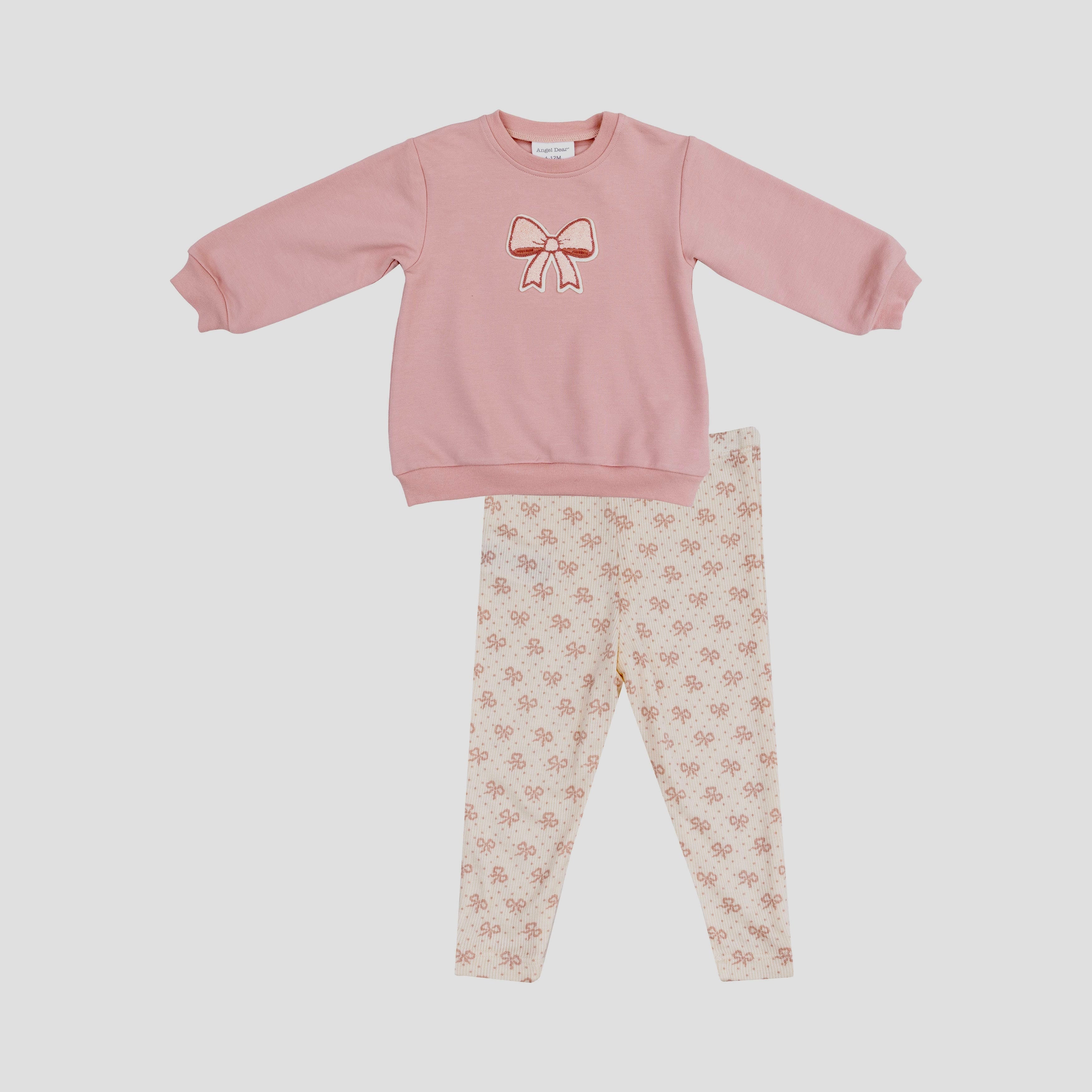Bow Toddler Sweatshirt With Leggings