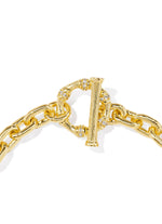 Load image into Gallery viewer, Maura White Crystal Gold Chain Necklace
