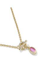 Load image into Gallery viewer, Mini Elisa Toggle Short Pendant  Necklace Gold Azalea Illusion

