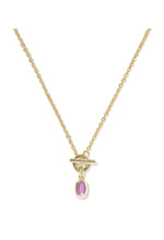 Load image into Gallery viewer, Mini Elisa Toggle Short Pendant  Necklace Gold Azalea Illusion
