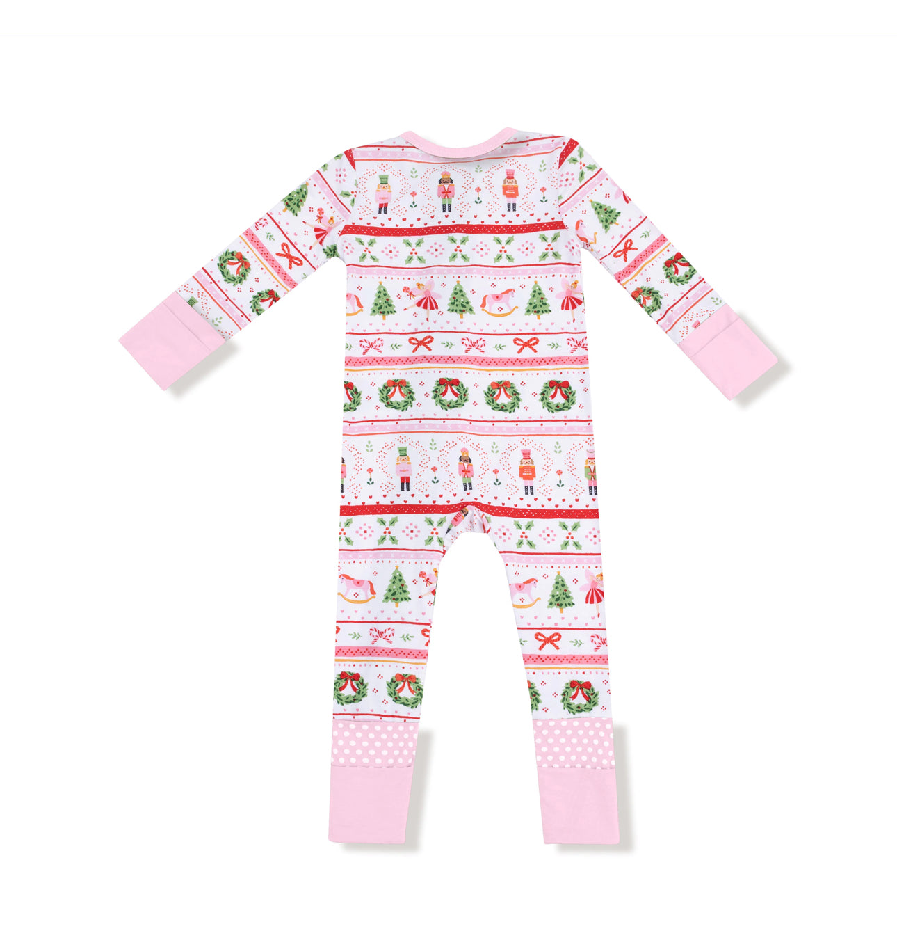 Angel Dear Sugar Plum Fairy-Nutcracker Fair Isle -
Pink - 2 Way Zipper Romper