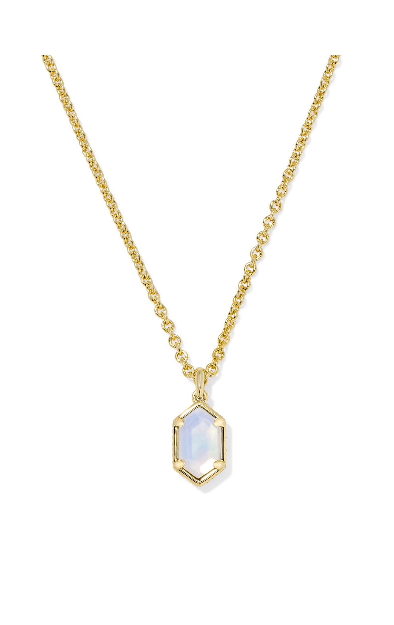 Hallie Opalite Illusion Gold Pendant Necklace