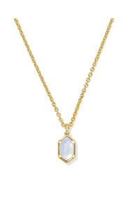 Hallie Opalite Illusion Gold Pendant Necklace
