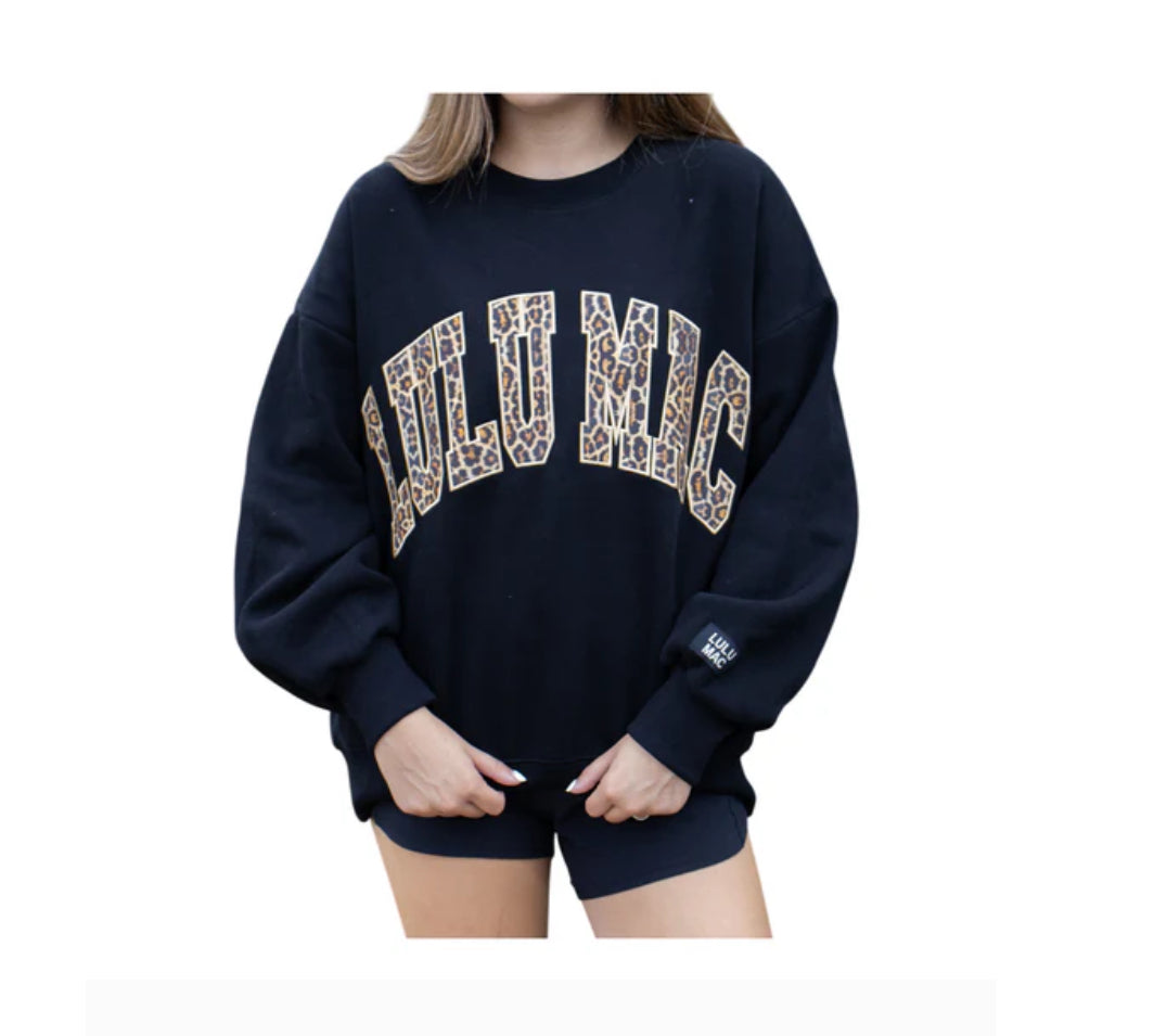 Lulu Mac Black Leopard Sweatshirt