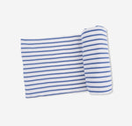 Load image into Gallery viewer, Angel Dear Navy Stripe Rib
Swaddle Blanket
