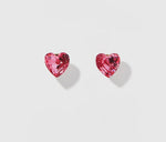 Load image into Gallery viewer, Screwback Stud Earrings Lux - Candy Heart - Hot Pink
