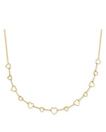 Load image into Gallery viewer, Haisley White Crystal Heart Gold Strand Necklace
