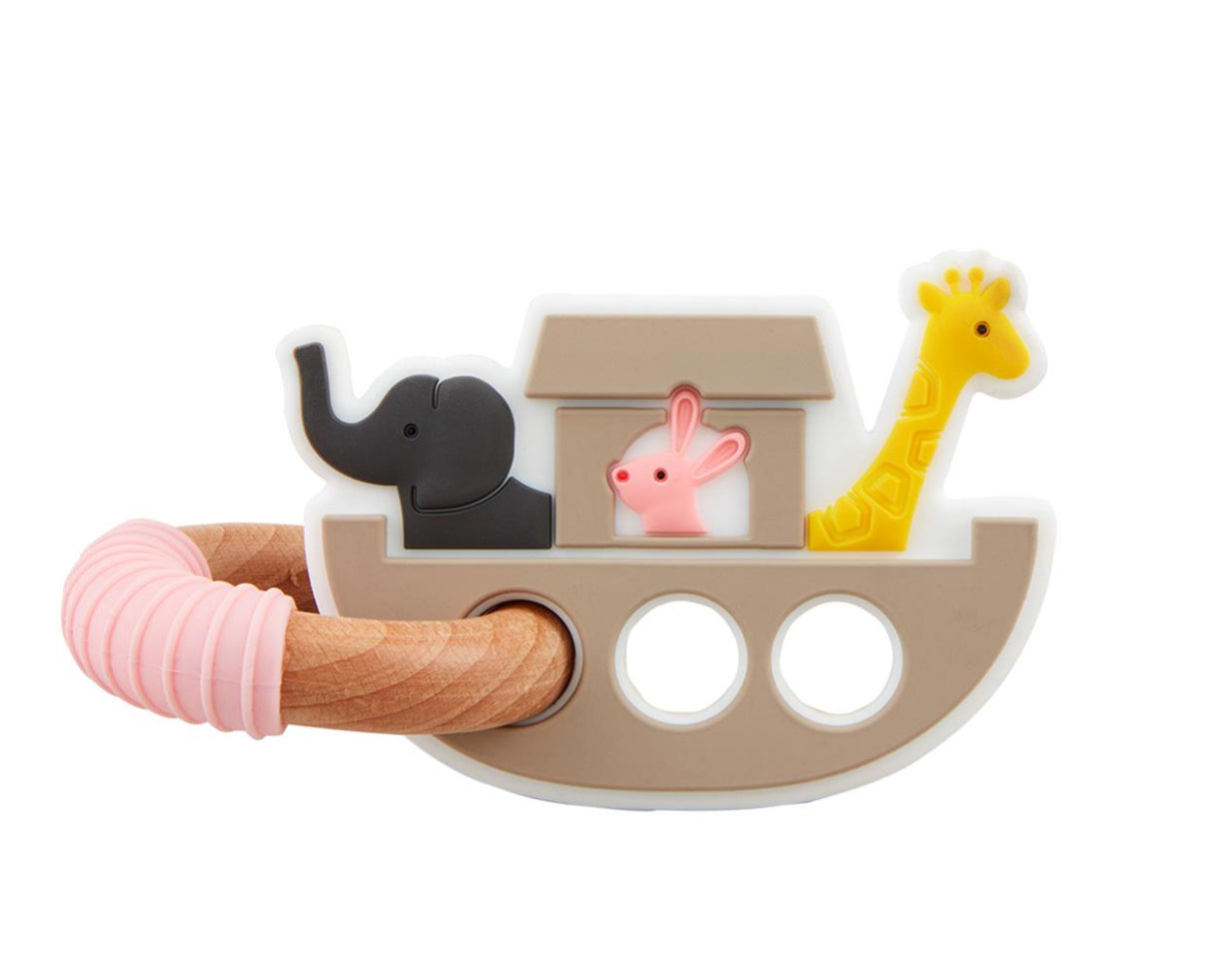 Mud Pie Pink Noahs Ark Teether