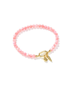 Sylvia Gold Pink Chalcedony Stretch Bracelet