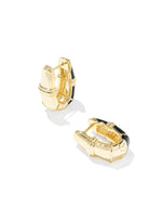 Load image into Gallery viewer, Courtney Gold Enamel Huggie Earrings
