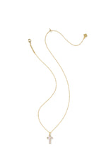 Load image into Gallery viewer, Blush Cross Gold Pendant Necklace
