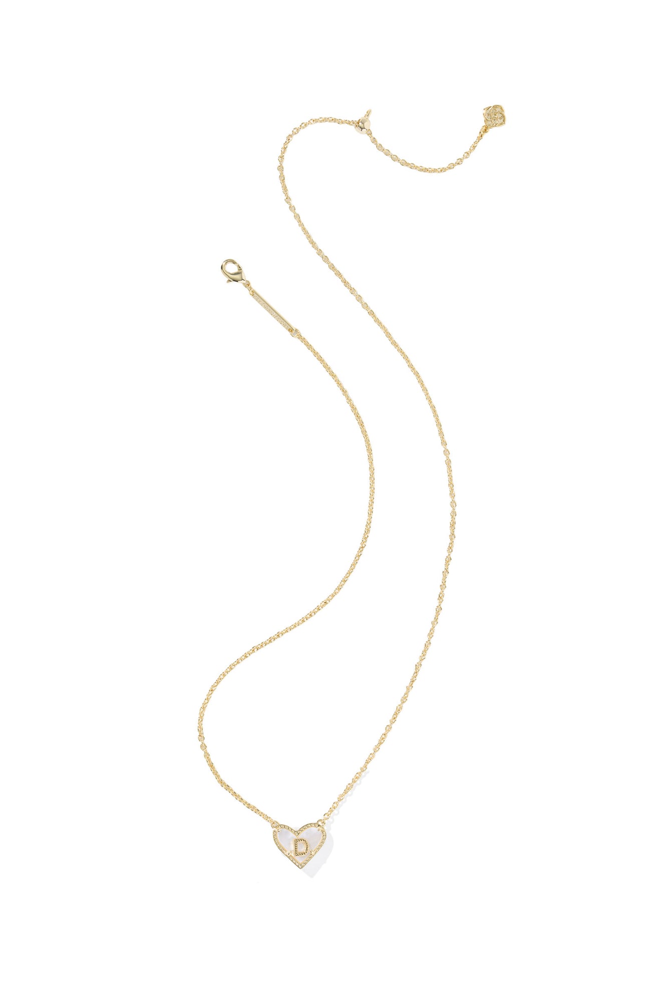 Kendra Scott Heart Letter H Short Pendant Necklace