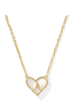 Load image into Gallery viewer, Heart Letter A Gold Short Pendant Necklace
