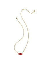 Load image into Gallery viewer, Kendra Scott Elisa Paperclip Red Gold Frame Necklace
