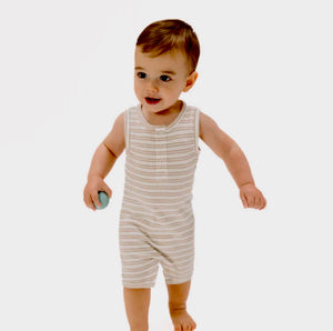 Angel Dear Sleeveless Stripe Shortie Romper