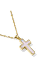 Load image into Gallery viewer, Blush Cross Gold Pendant Necklace
