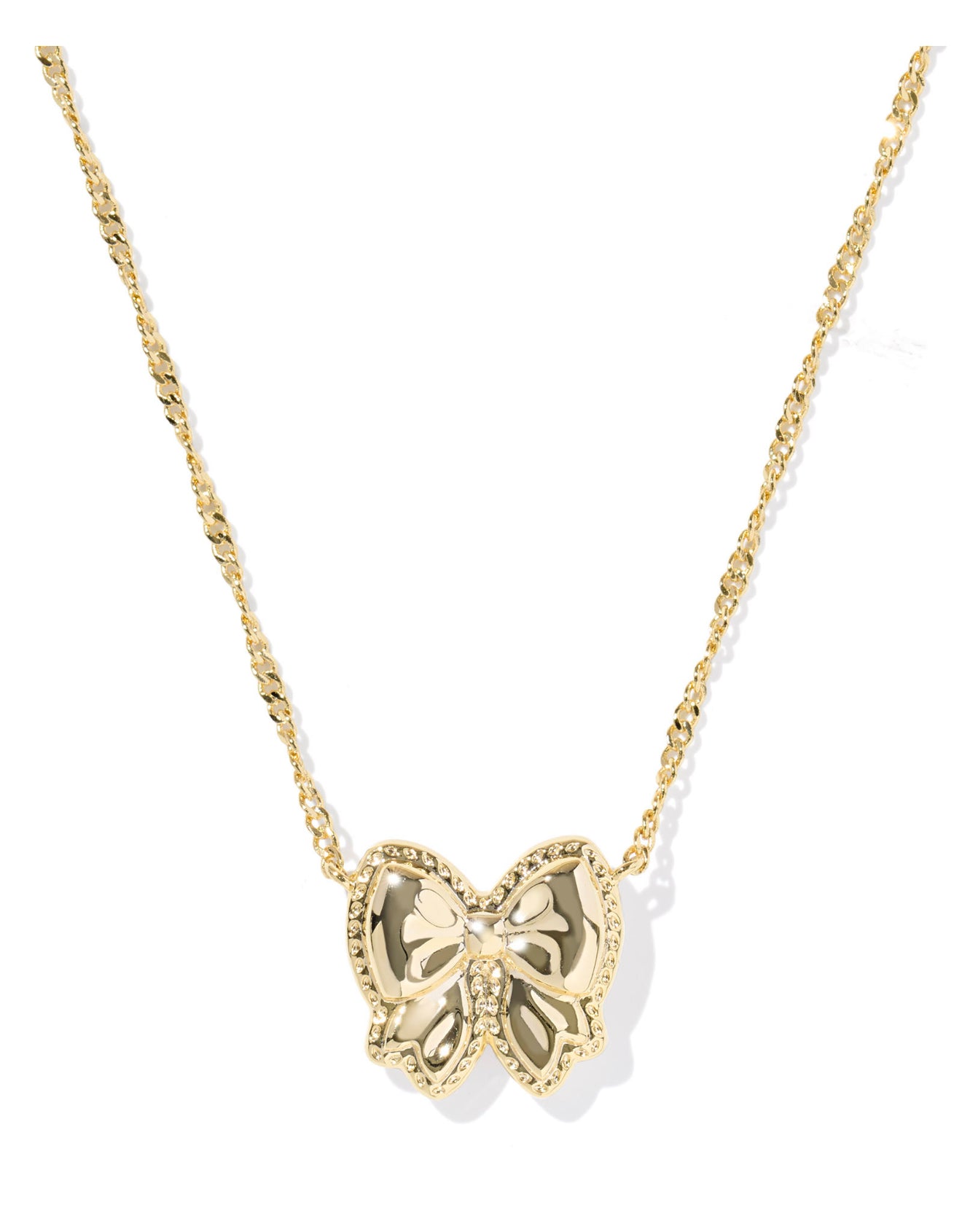 Kendra Scott Haley Blush Bow Short Pendant Necklace