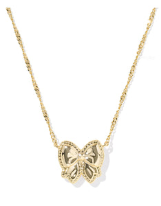 Kendra Scott Haley Blush Bow Short Pendant Necklace