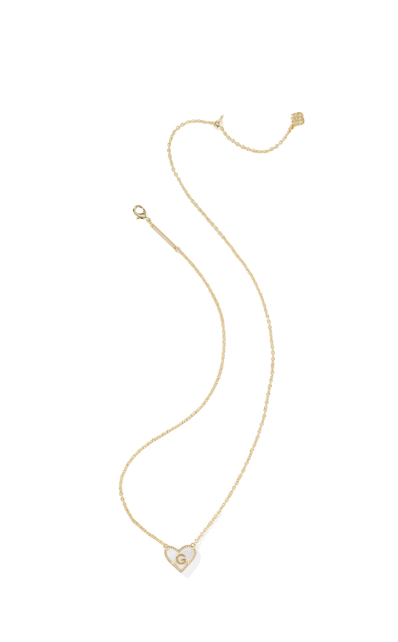Kendra Scott Heart Letter G Short Pendant Necklace