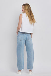 Suave Light Wash Barrel Vervet Denim