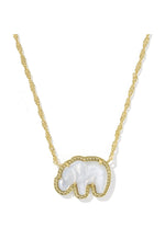 Load image into Gallery viewer, Elephant Gold Short Pendant Necklace.
