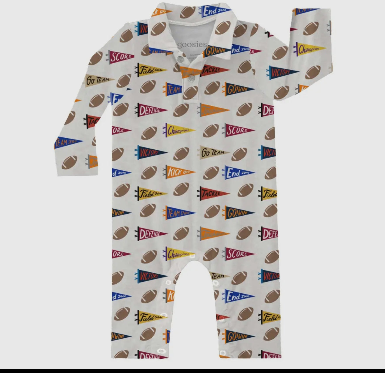 Goosies Football Polo Romper