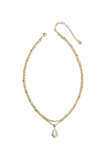 Load image into Gallery viewer, Adriana Scallop Frame Gold Multi Strand Necklace
