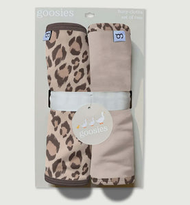 Goosie Leopard Burp Cloth Set