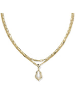 Load image into Gallery viewer, Adriana Scallop Frame Gold Multi Strand Necklace

