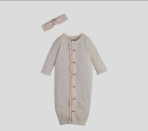 Mud Pie Rosetta Polka Dot  Gown