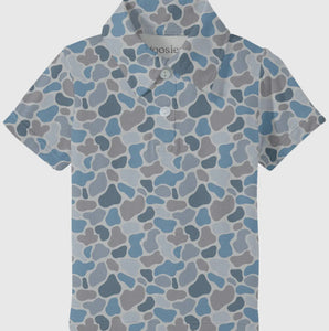 Watercolor Camo Toddler Polo Shirt