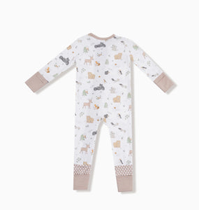 Forest Friends 2 Way Zipper Romper