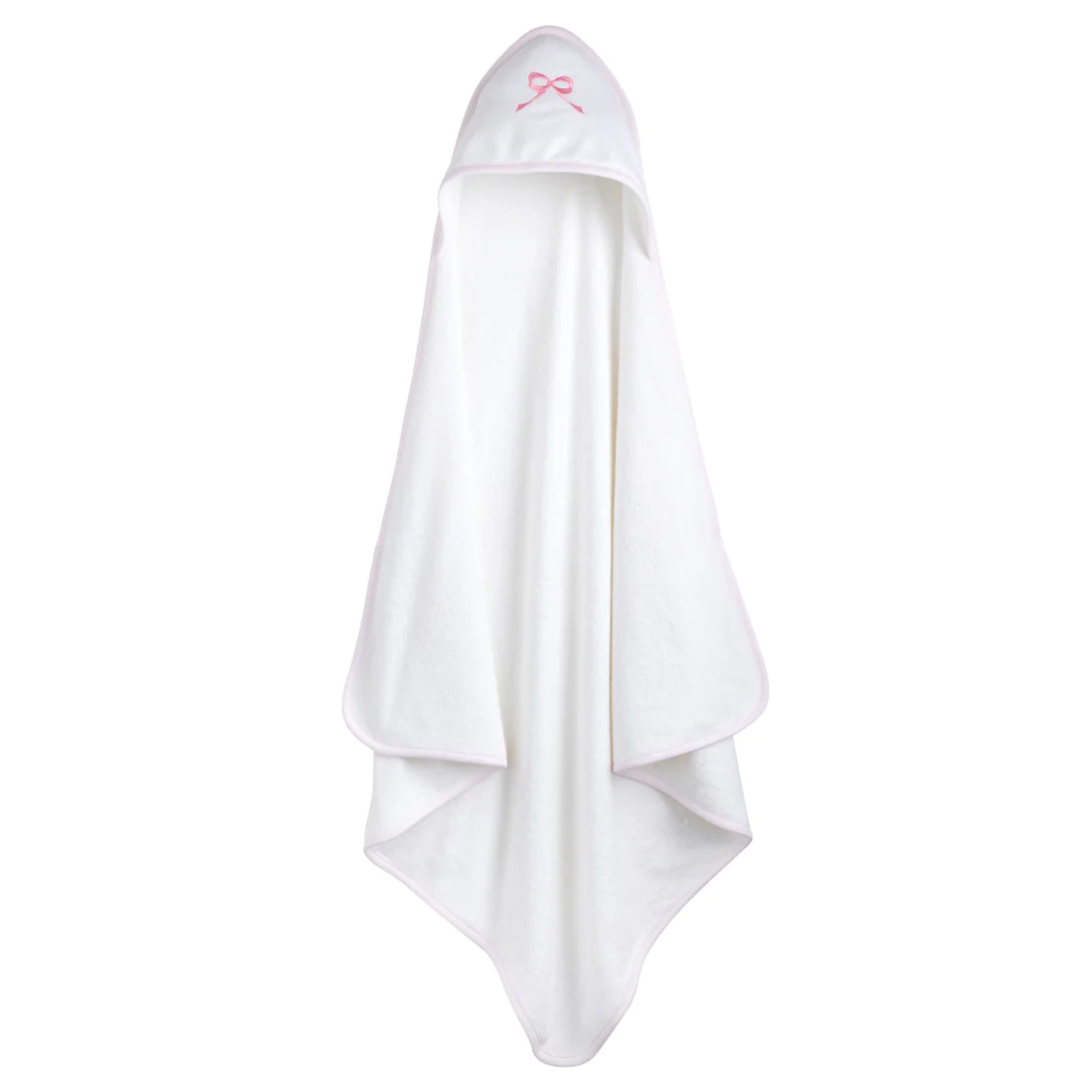 Little English Hooded Towel - with Pink Bow