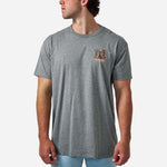 Load image into Gallery viewer, Burlebo Short Sleeve Tee - Camo Duck Dogs - Dark Heather Grey
